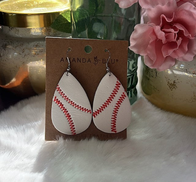 Amanda Blu Baseball Earrings