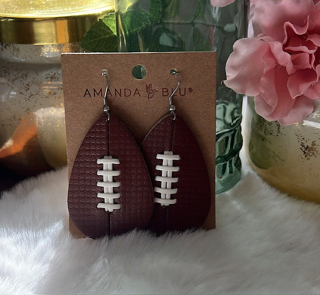 Amanda Blu Football Earrings