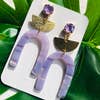 Lilac U-Drop Earrings