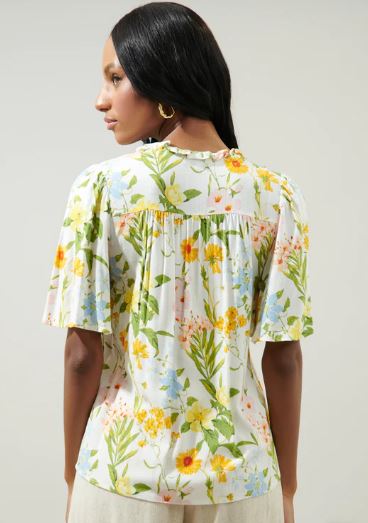 Free to Be Ruffle Floral Top