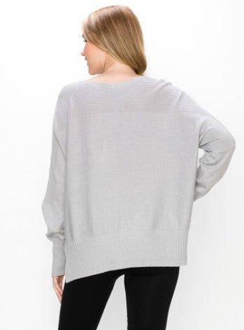 Boat Neck Knit Sweater