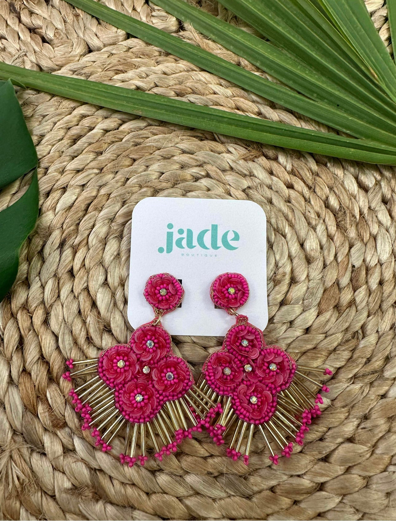 Pretty N Pink beaded earrings