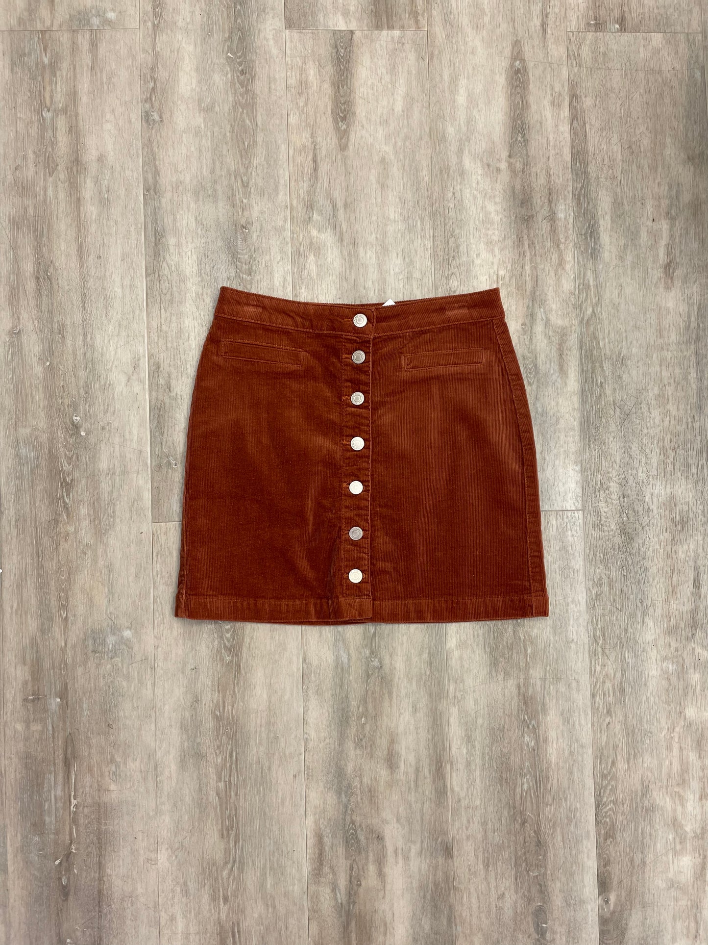 Rust Corduroy Skirt